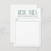 緑のモダンメモリお気に入りの大学院 エンクロージャーカード (正面/裏面)