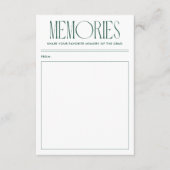 緑のモダンメモリお気に入りの大学院 エンクロージャーカード (正面)