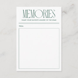 緑のモダンメモリお気に入りの大学院 エンクロージャーカード