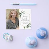 緑のモダン卒業発表 チラシ (シングル)