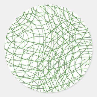 緑のモダン旋回抽象芸術ラウンドステッカー ラウンドシール