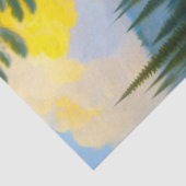 緑のモダン木々水風景作品 薄葉紙 (詳細)