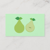 緑のモダン梨の名刺 名刺 (裏面)