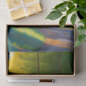 緑のモダン樹木のパスのアートワーク 薄葉紙 (ギフト)