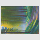 緑のモダン樹木のパスのアートワーク 薄葉紙 (正面)