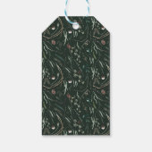 緑のモダン水エレガント色の植物学 ギフトタグ (裏面)
