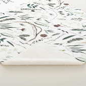 緑のモダン水エレガント色の植物性の素朴F シェルパブランケット (3/4)