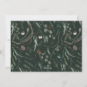 緑のモダン水エレガント色の植物素朴 シーズンカード (裏面)