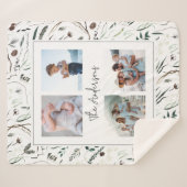 緑のモダン水エレガント色の植物4枚の写真 シェルパブランケット (正面(横))