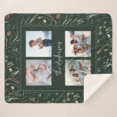 緑のモダン水エレガント色の植物4枚の写真 シェルパブランケット (正面(横))