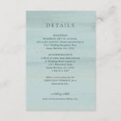 緑のモダン水色エレガントな結婚式 エンクロージャーカード (正面)