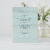 緑のモダン水色エレガントな結婚式 エンクロージャーカード (スタンド正面)
