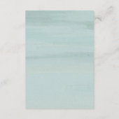 緑のモダン水色エレガントな結婚式 エンクロージャーカード (裏面)