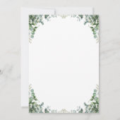 緑のモダン水色クリスマスディナーパーティー 招待状 (裏面)