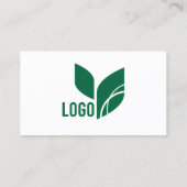 緑のモダン渦巻き従業員 名刺 (裏面)