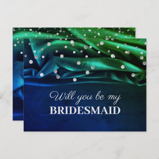 緑のモダン絹は私の花嫁になる ポストカード (正面/裏面)