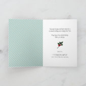 緑のモダン葉おもしろいスクリプトマグノリアフローラ シーズンカード (内部)