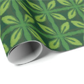 緑のモダン葉のパターン – 植物幾何学 ラッピングペーパー (ロールコーナー)