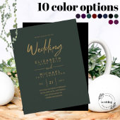 緑のモダン金ゴールド予算の結婚式QRコードを招待