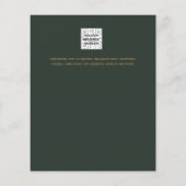 緑のモダン金ゴールド予算の結婚式QRコードを招待 (裏面)