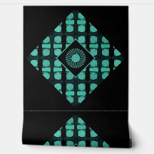 緑のモダン黒いジオメトリック形状