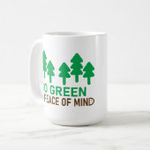 緑のモチベーションを高めるデザインに名言を添えて コーヒーマグカップ (正面左)