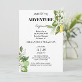 緑のモニーのハネムーンシャワー 招待状 (スタンド正面)