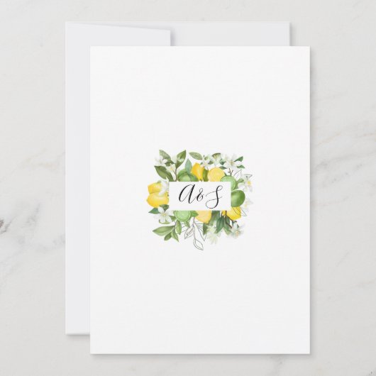 緑のモニーのハネムーンシャワー 招待状 (裏面)