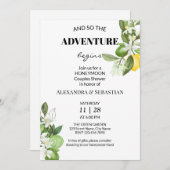 緑のモニーのハネムーンシャワー 招待状 (正面/裏面)