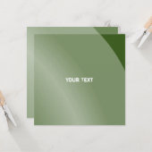 緑のモノクロシェーモダンドQrコード カード (正面/裏面インサイチュ)