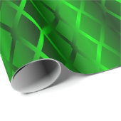 緑のモノクロモノグラムのシェードW ラッピングペーパー (ロールコーナー)