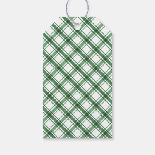 緑のモノグラムのクリスマスギフトタグ ギフトタグ (裏面)