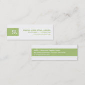 緑のモノグラムのストリップ スキニー名刺 (正面/裏面)