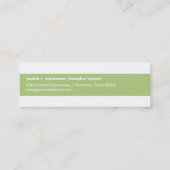 緑のモノグラムのストリップ スキニー名刺 (裏面)