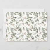 緑のモノグラムセージ水の色クリスマスの写真 シーズンカード (裏面)