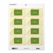 緑のモノグラムラベル ラベル (フルシート)