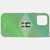 緑のモノグラム斑入りケースメイトiPhone HAMbyWG Case-Mate iPhoneケース (裏面 (横))