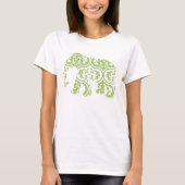 緑のモロッコ象 Tシャツ (正面)