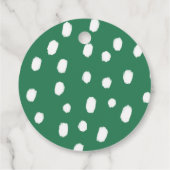 緑のモンステラ葉の赤ちゃんシャワー フェイバータグ (裏面)