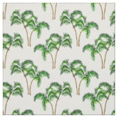 緑のヤシの木が白 ファブリック (見本)