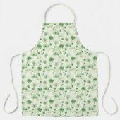 緑のヤシの木のパターン エプロン (正面)