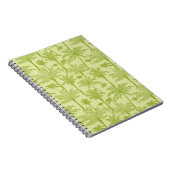 緑のヤシの木のパターン ノートブック (右側)