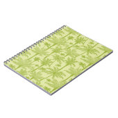 緑のヤシの木のパターン ノートブック (左側)