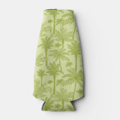 緑のヤシの木のパターン ボトルクーラー (正面)