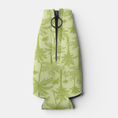 緑のヤシの木のパターン ボトルクーラー (裏面)