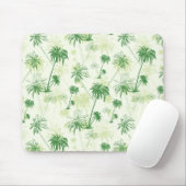 緑のヤシの木のパターン マウスパッド (マウス)