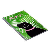 緑のヤシの木の島 ブラックドッグ ノートブック (右側)