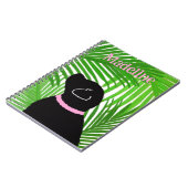 緑のヤシの木の島 ブラックドッグ ノートブック (左側)