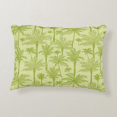 緑のヤシの木パターン アクセントクッション (裏面)