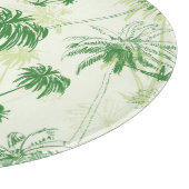 緑のヤシの木パターン カッティングボード (角)